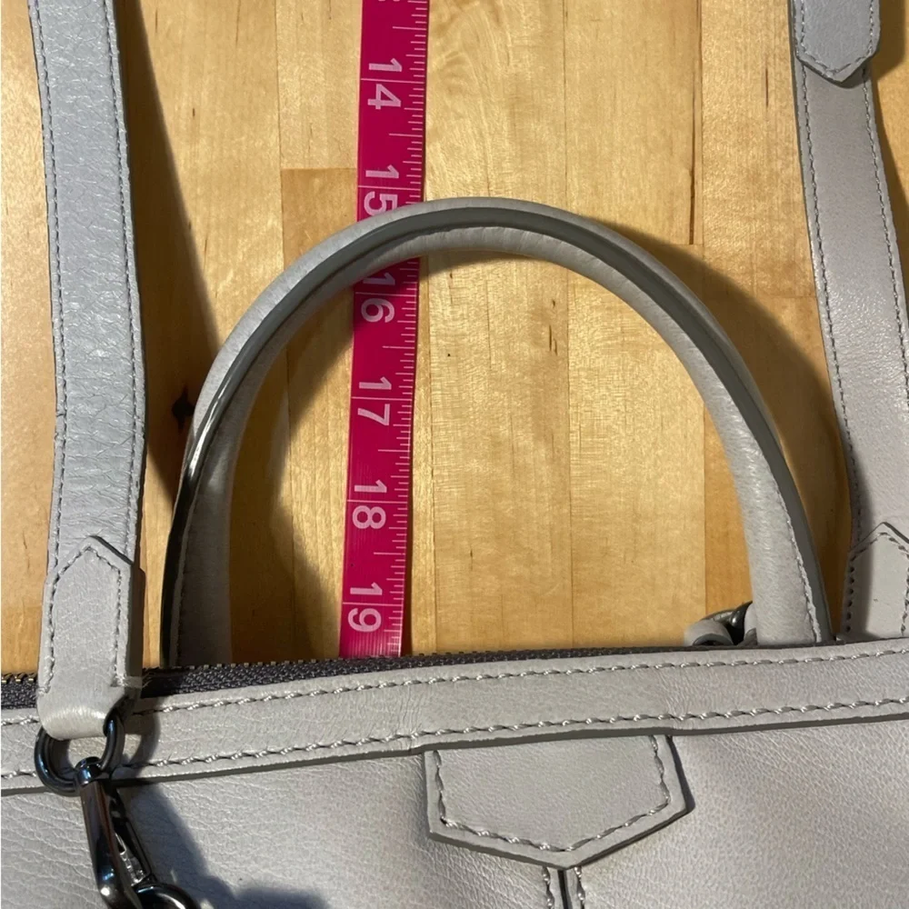 Reed Krakoff Gray Napa Pebbled Leather Satchel | Luxury Crossbody Bag